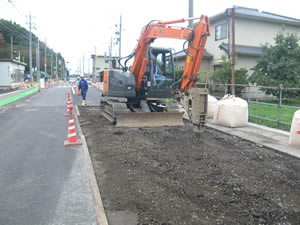 施工中｜主要地方道 大谷狼煙飯田線 地方道改築（防災・安全）工事（飯田工区 改良2工区）